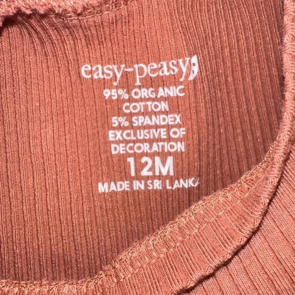 2 Easy-Peasy Girl Long Sleeve Babydoll Top, Sizes 12 Months - Picture 5 of 9